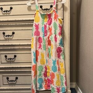 Wonder Nation Multicolor Pineapple Print Kids Dress XL 14-16